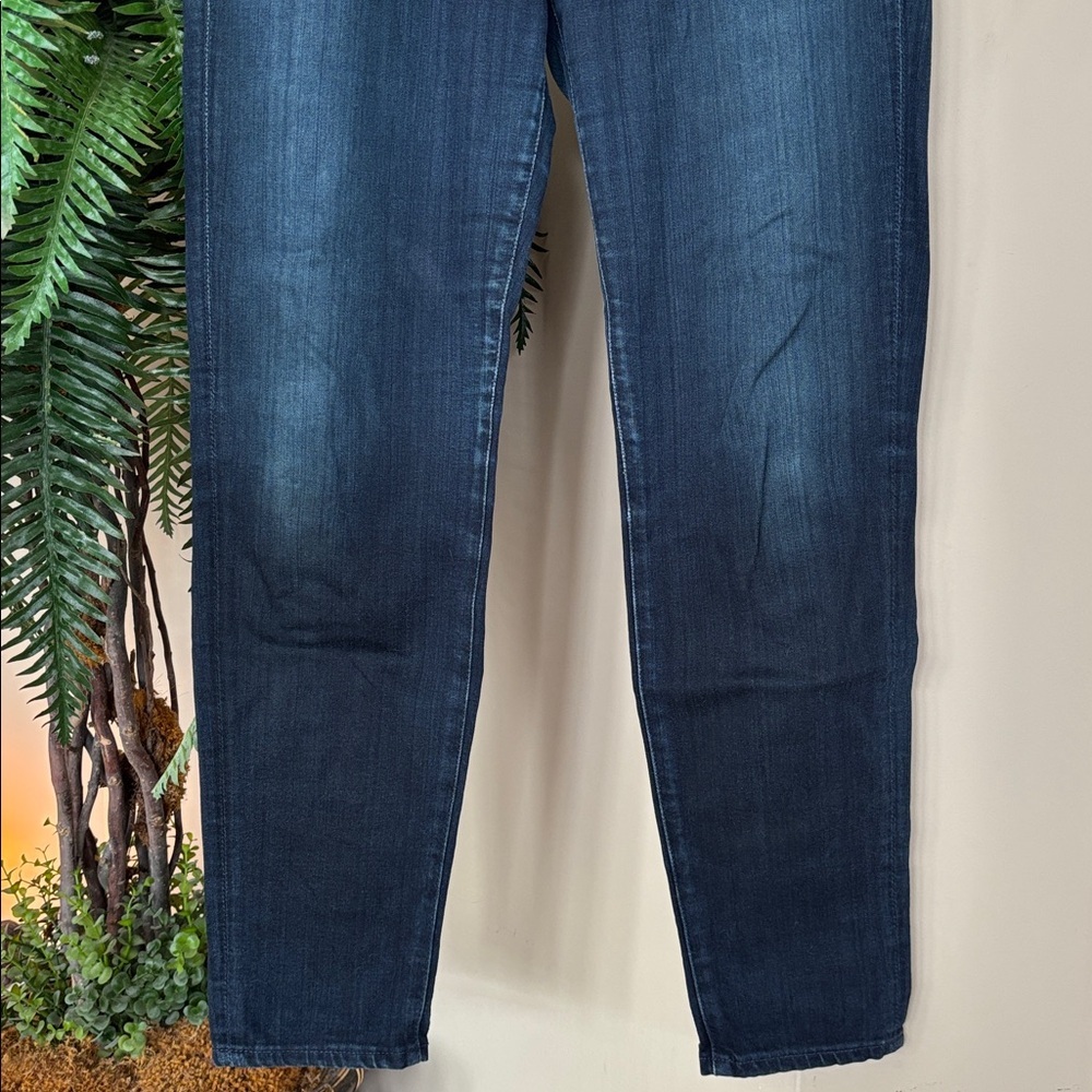 AG Adriano Goldschmied The Stevie Ankle Slim Straight Ankle Jeans Dark Blue Wash - Picture 4 of 16